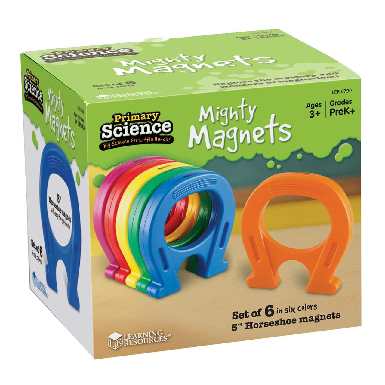 Learning Resources&#xAE; Primary Science Horseshoe-Shaped Magnets, Set of 6